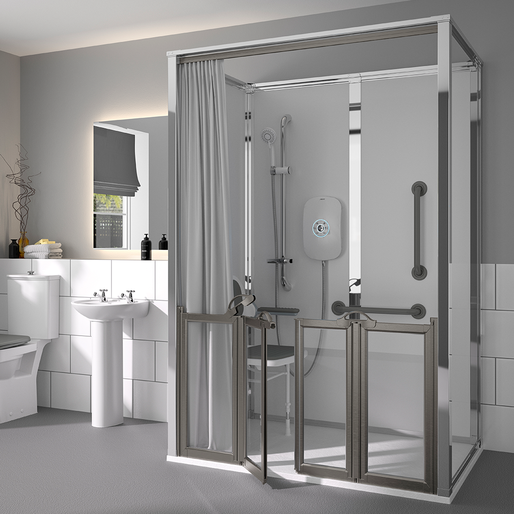 AKW OCP1200x900 HH 900 BiFold Corner LH SmartCare Plus 9.5 Doc M Pumped