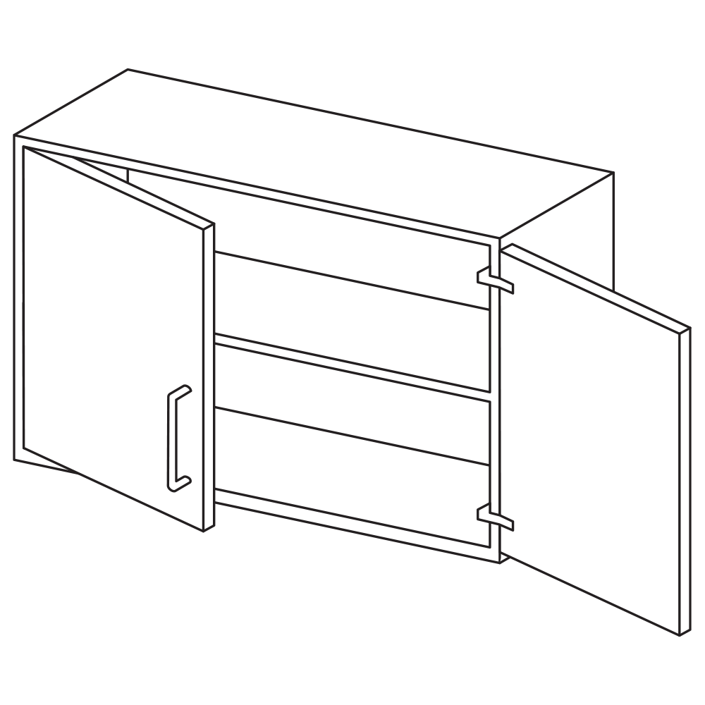 AKW Liberty 1000 x 735 Wall Cabinet