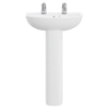 AKW Navlin 550mm 2TH Basin & Full Pedestal
