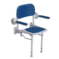 AKW 1000 Series compact fold up seat with pad - Blue