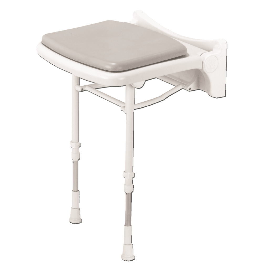 AKW 2000 series compact fold up seat with pad - Grey