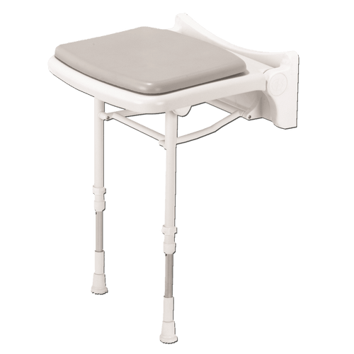 AKW 2000 series compact fold up seat with pad - Grey