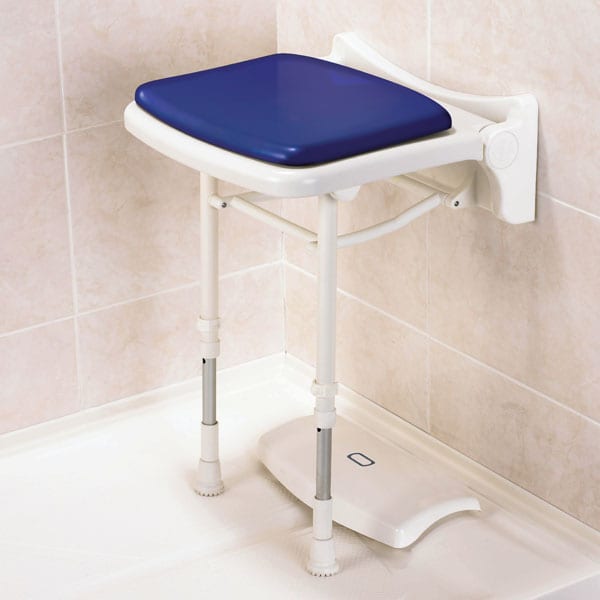 AKW 2000 series compact fold up seat with pad - Grey