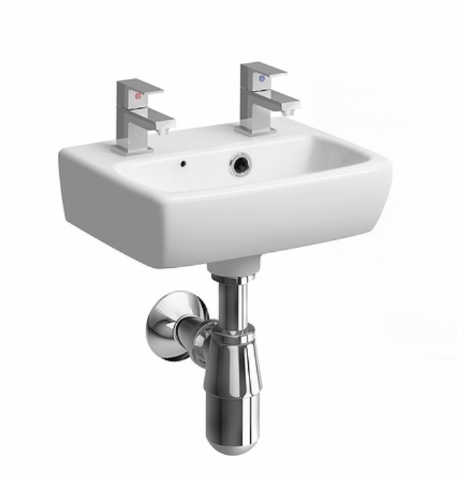 AKW Twyford E14802WH Hand Rinse Basin 360x280 - 2 Tap Hole