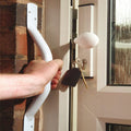 AKW 305x25 flat ended stainless steel white grab rail