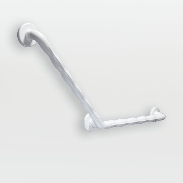 AKW 450x450mm 135 deg angled natural grip blue plastic grab rail
