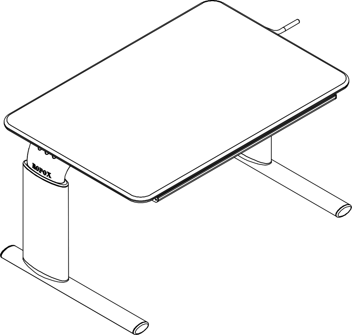 Stonebridge Adjust Height Adjustable Table Top - Manual 600-900mm 900x600