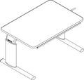Stonebridge Adjust Height Adjustable Table Top - Manual 500-700mm 900x600 (Tilt)