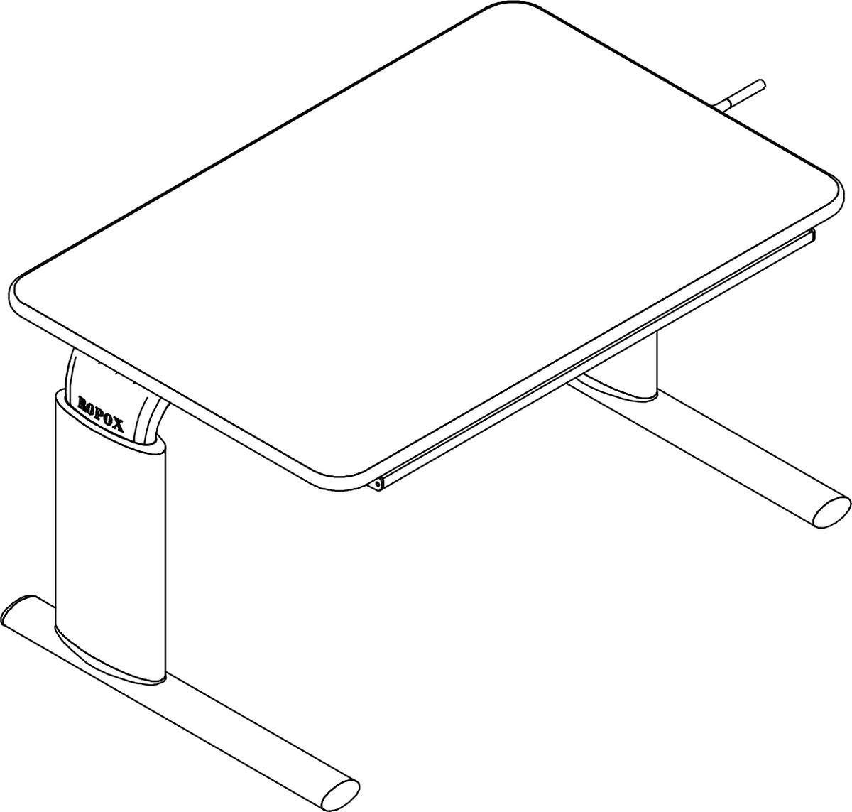 Stonebridge Adjust Height Adjustable Table Top - Manual 600-900mm 900x600 (Tilt)