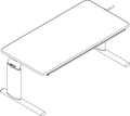 Stonebridge Adjust Height Adjustable Table Top - Manual 600-900mm 1200x600