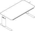Stonebridge Adjust Height Adjustable Table Top - Manual 600-900mm 1200x600 (Tilt)
