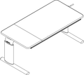 Stonebridge Adjust Height Adjustable Table Top - Manual 600-900mm 1200x600 (RH Tilt)