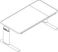 Stonebridge Adjust Height Adjustable Table Top - Manual 500-700mm 1200x600 (LH Tilt)