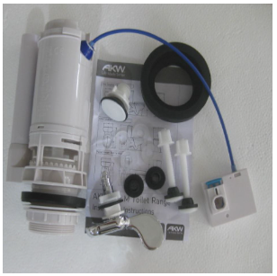 AKW Flush Valve & Spatula Flush Handle (no fill valve)