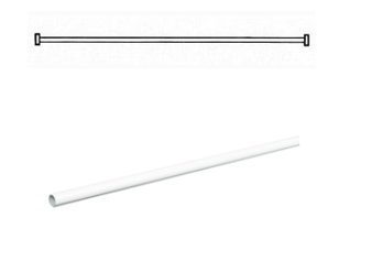 AKW White Bendy Curtain Rail 3000 with x 2 Drop Rods