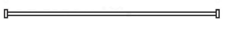 AKW Straight Curtain Rail 2135mm - WHITE