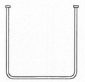 AKW U Shaped Curtain Rail 820x1220x820mm ccr49