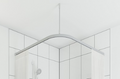 AKW L Shaped Curtain Rail 1500mmx1200mm Grey