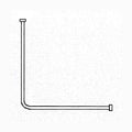 AKW L Shaped Curtain Rail 1800x820