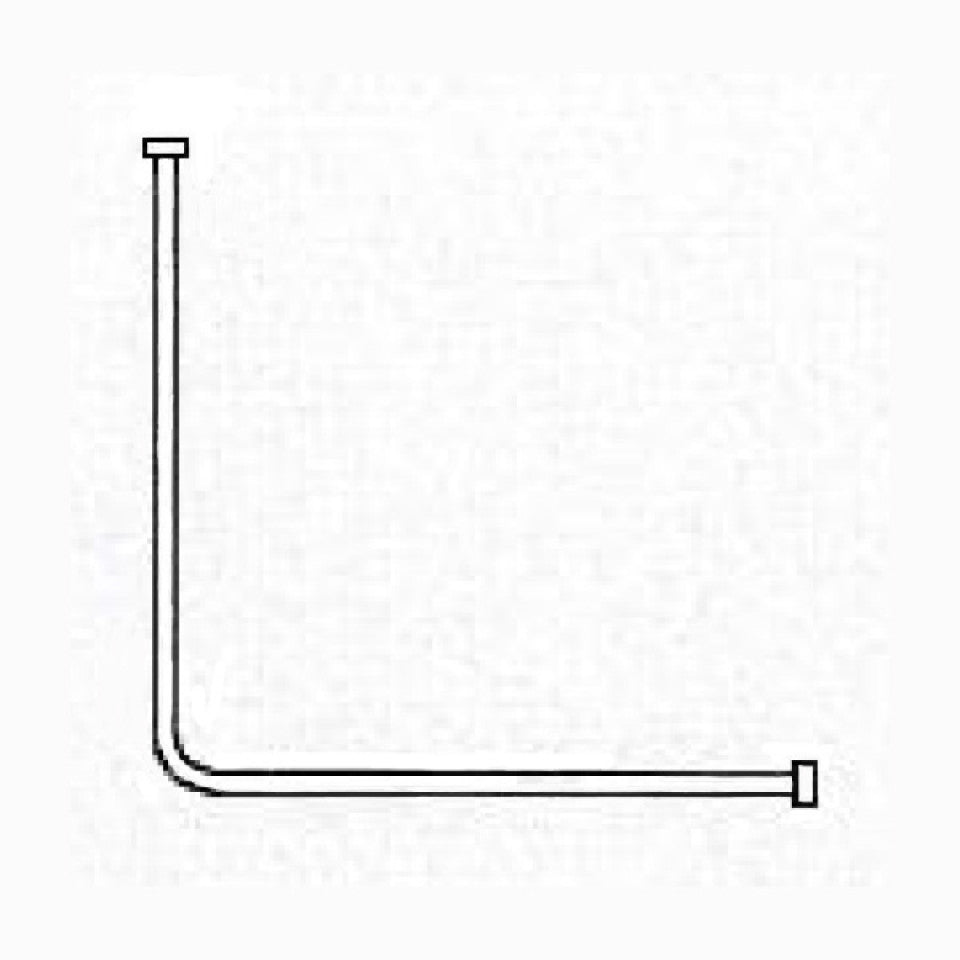 AKW L Shaped Curtain Rail 1800x820