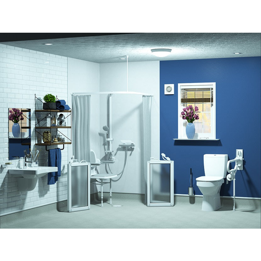 AKW Marlbrook wall panel 2440 x 1220 Gloss White in a bathroom