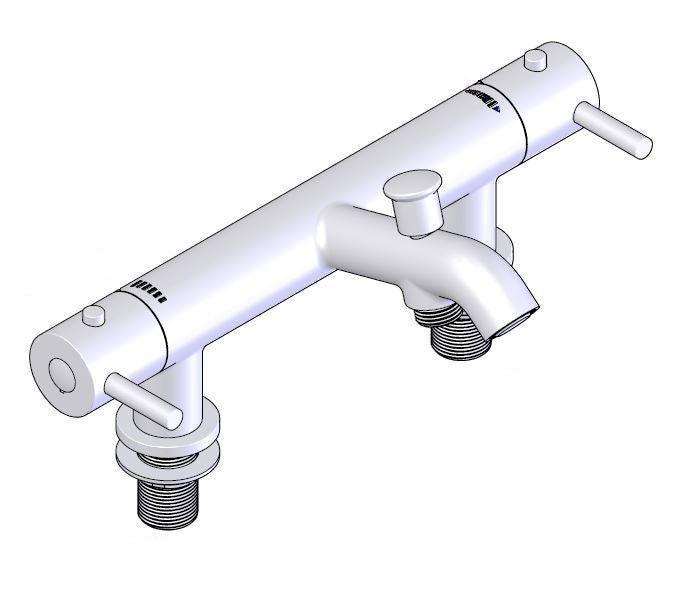 AKW Thermostatic Peg Lever Bath Shower Mixer Tap (excluding kit)