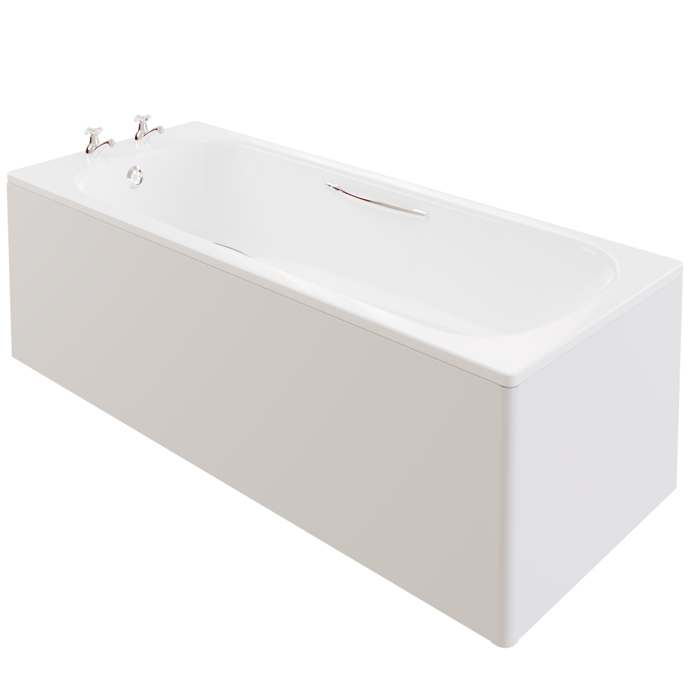 AKW Marlbrook Gloss White End Bath Panel 700mm & corner trim