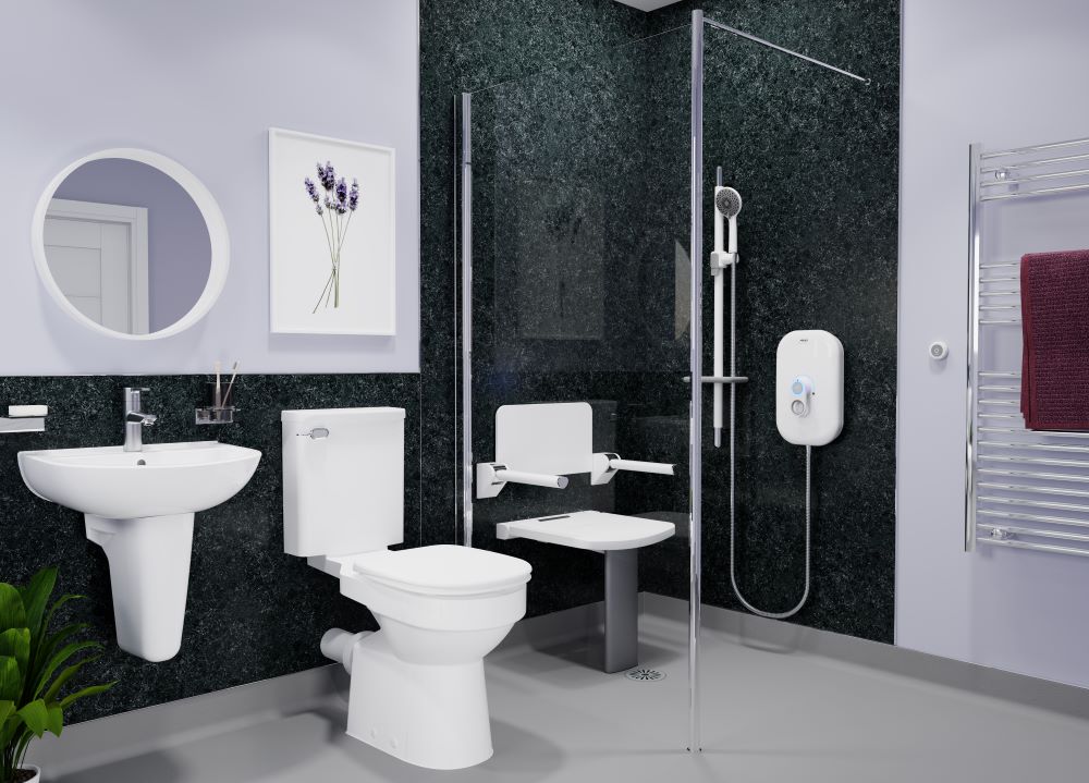 AKW Marlbrook Square Edge Wall Panel 2440mm x 900mm White Gloss