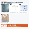 TMV3 Care Shower Pack – AKW Arka Thermostatic Shower, Fold-Up Seat & Grab Rail: 4 items shown together, save £1,036 inc VAT vs total manufacturer RRP
