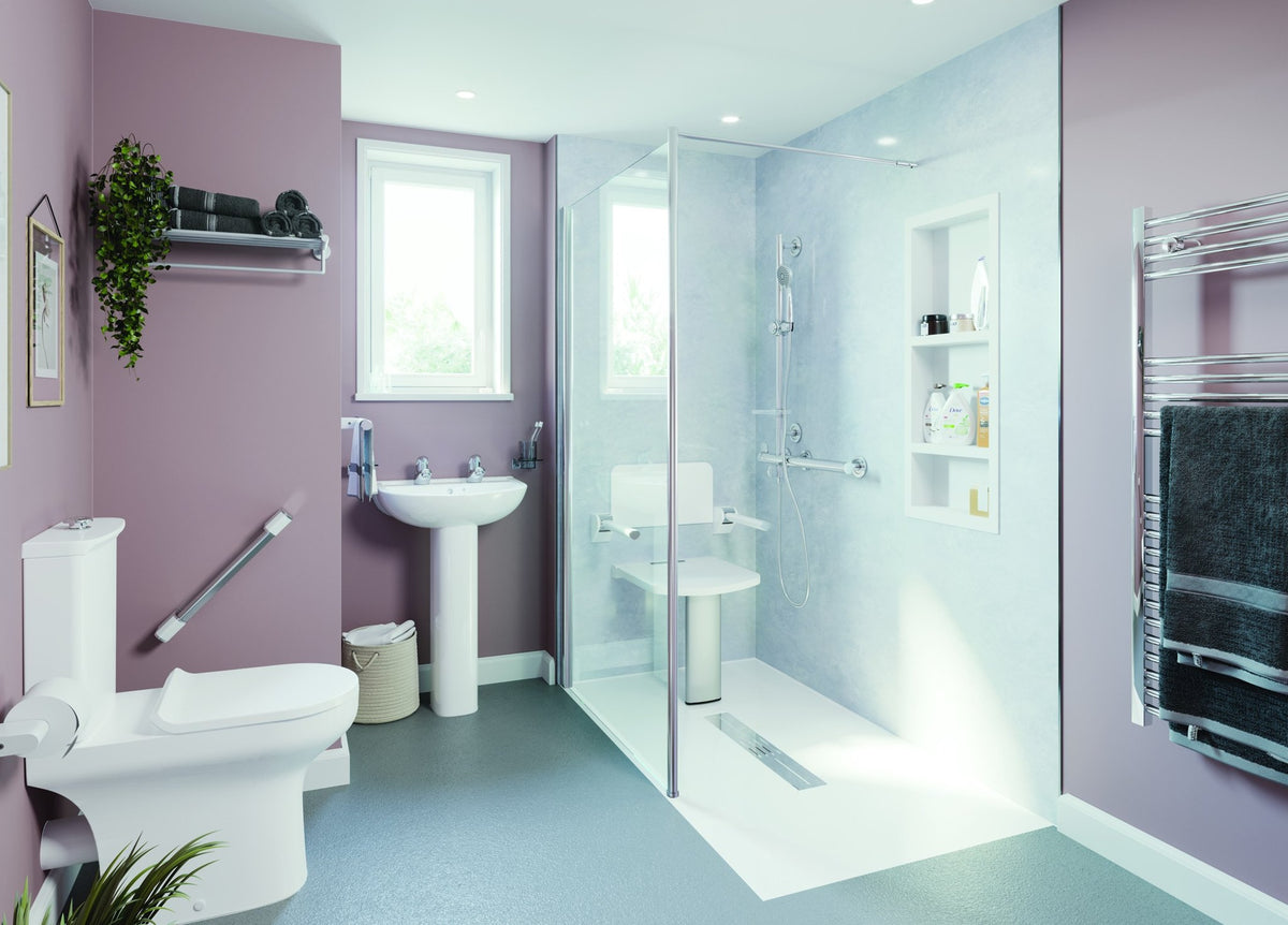 Assisted Care Shower Pack – Scald-Safe (TMV3): example AKW room installation