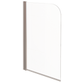 AKW Hinged Curved Top Bath Shower Screen 800mm