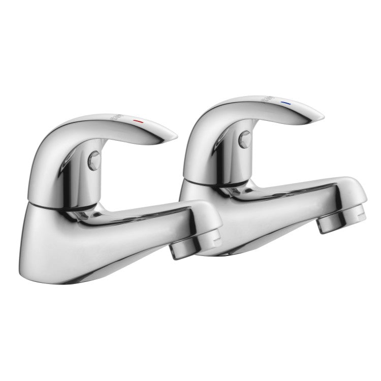 AKW AKW Denova Wash Basin - Lever Handle Basin Taps Flow Limited