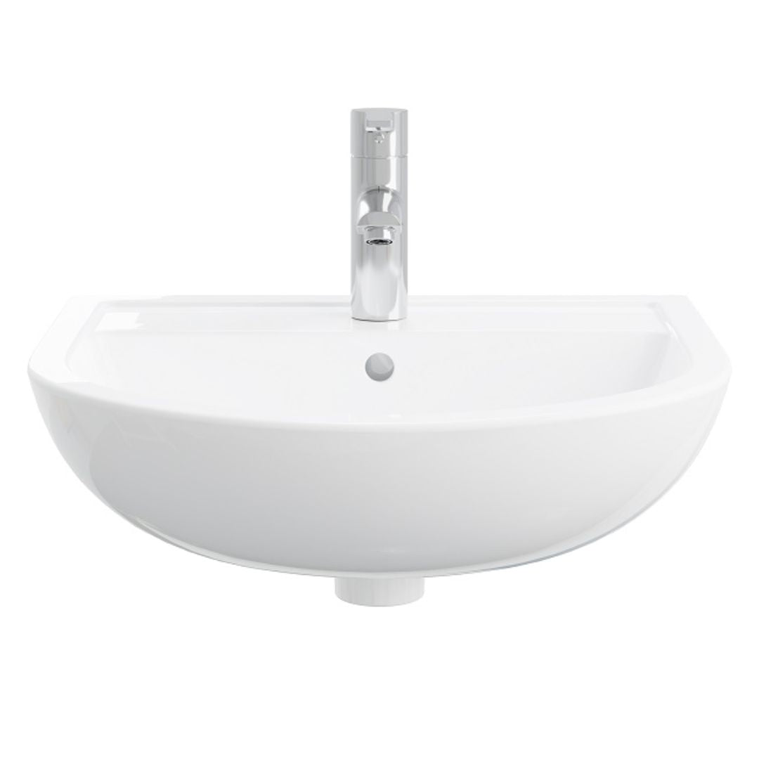 AKW Navlin wash basin 550mm 2 tap hole