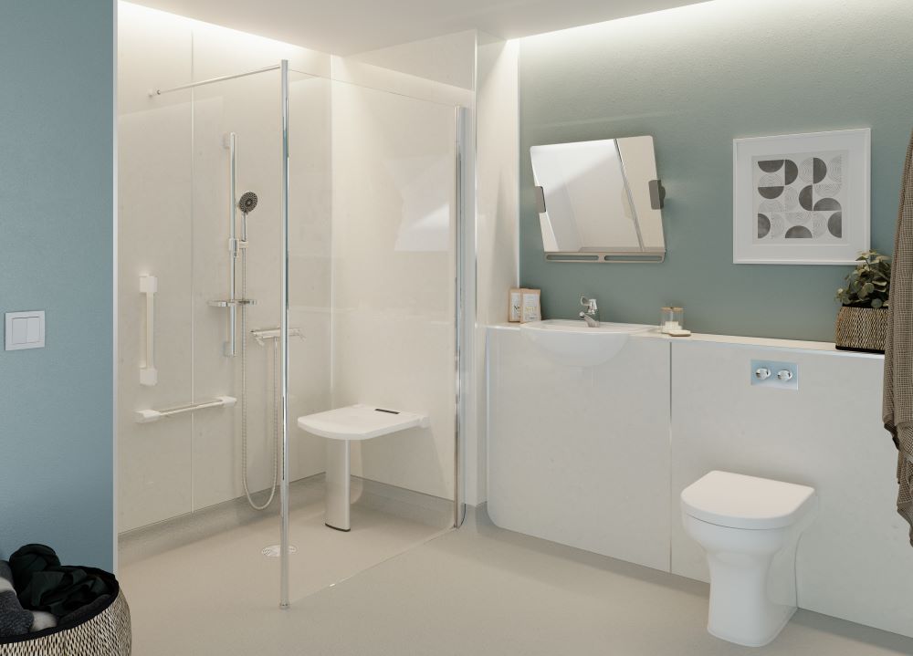 AKW Marlbrook Square Edge Wall Panel 2440mm x 900mm White Gloss