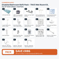 Disabled Bathroom Refit Pack – TMV3 Wet Room Kit, Doc M Toilet & Basin, Grab Rails: 18 items shown together, save £886 inc VAT vs total manufacturer RRP