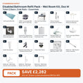 Complete Accessible Bathroom Refit Bundle – Essentials: 18 items shown together, save £779 inc VAT vs buying separately