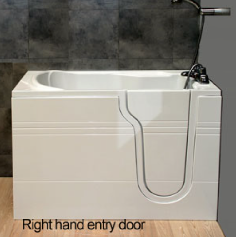 AKW Nunsmere Deep Soaker Walk In Bath - 1270x660mm RH