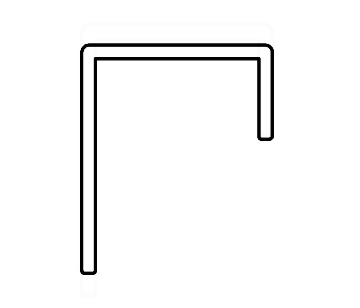 AKW Marlbrook - Wall Panels Square Edging Strip End cap Ali - 2440mm