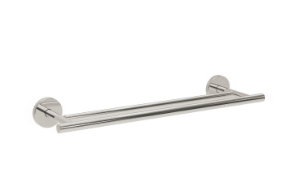 AKW Double Towel Rail 750mm - Stainless 19mm