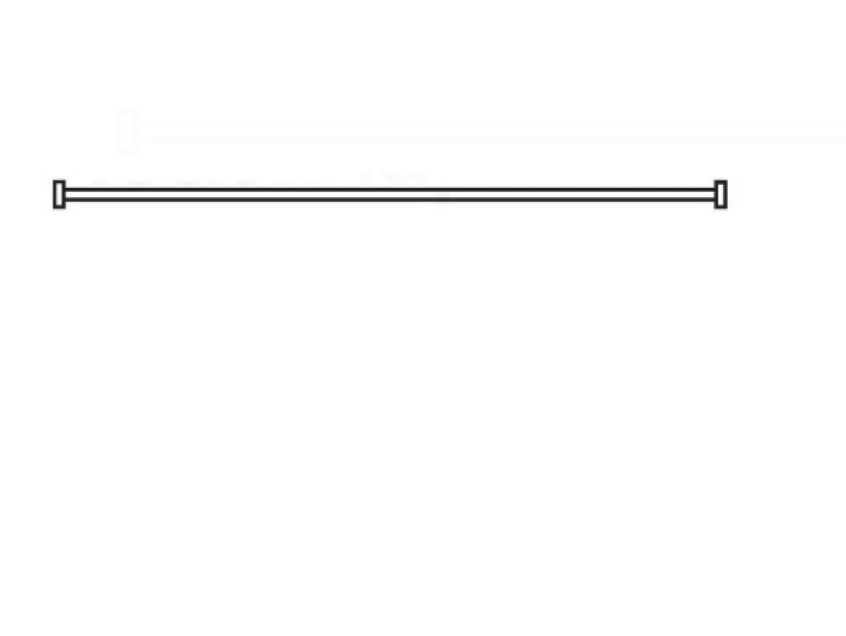 AKW Silverdale Straight Rail 2530mm (Inc.Fittings)