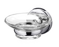 AKW Chrome Effect and Glass Soap Dish Holder