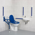AKW Close Coupled Std Doc M Pack TMV3 Tap Fluted Blue
