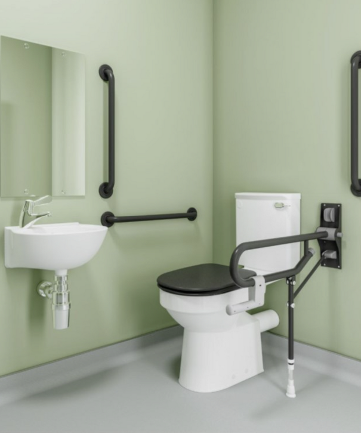 AKW Close Coupled Std Doc M Pack Fluted White
