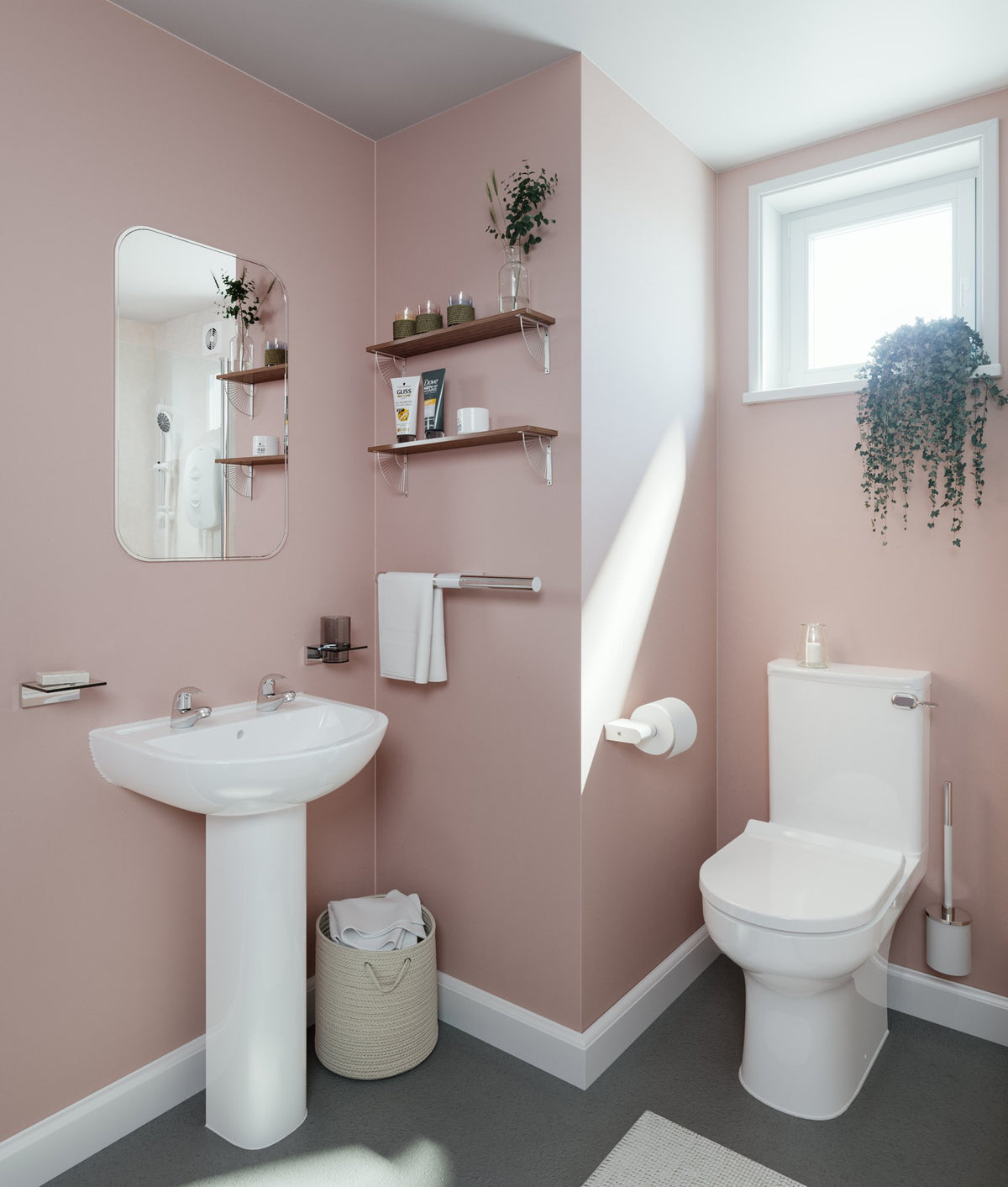 Toilet & Basin Replacement Pack: example AKW room installation