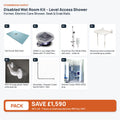Wet Room Shower Bundle – Essentials: 7 items shown together, save £272 inc VAT vs buying separately