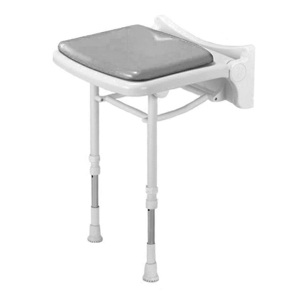 AKW 2000 series compact fold up seat with pad - Grey