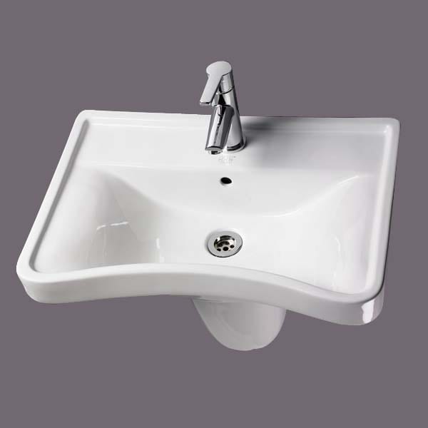 AKW Ergonomic concave wash basin (with semi pedestal)