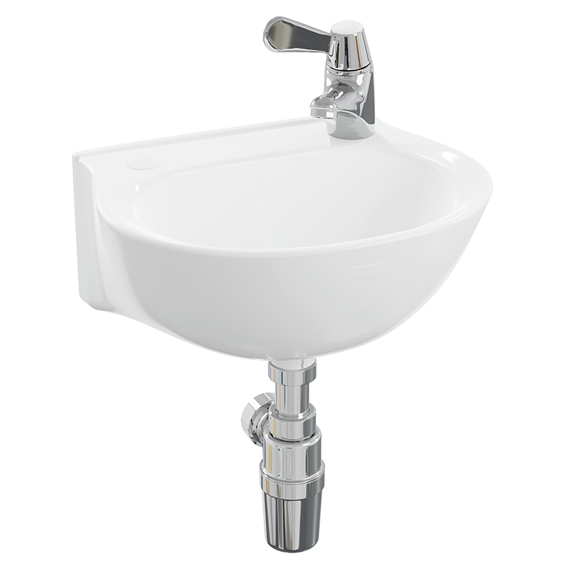 AKW 2 Tap Hole Finger Rinse Wash Basin (400mm wide)