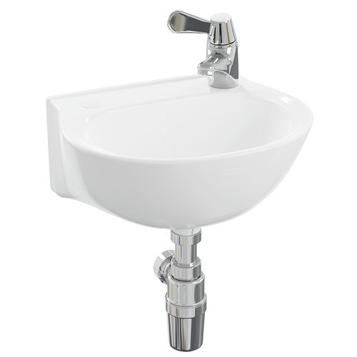 AKW 2 Tap Hole Finger Rinse Wash Basin (400mm wide)
