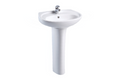 AKW Livenza Big Semi Pedestal for 550mm Basins Incl Fix Kit